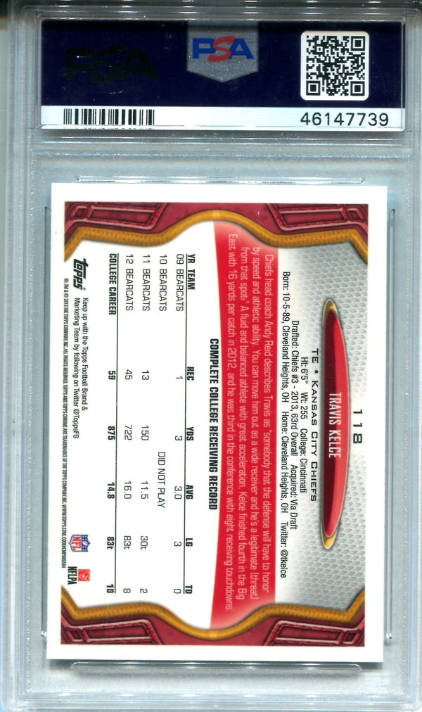 Travis Kelce 2013 Topps Chrome Rookie Card #118 (PSA)
