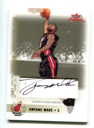 Dwyane Wade 2003 Fleer Future Focus Gold Autographed Card  #AGADWW/50