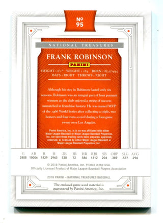 Frank Robinson 2016 Panini National Treasures #95 Jersey Card 10/25