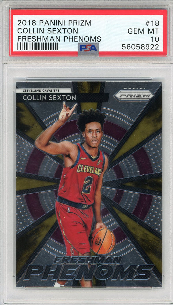 Collin Sexton 2018 Panini Prizm Freshman Phenoms Rookie Card #18 (PSA)