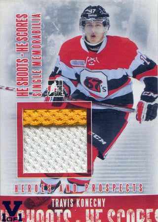 Travis Konecny 2014 In the Game Used Jersey Rookie Card