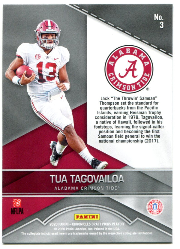 Tua Tagovailoa 2020 Panini Chronicles Draft Picks Playoff Rookie Card
