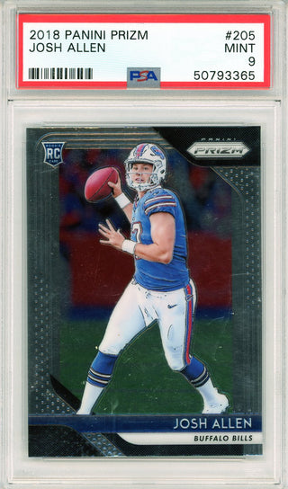 Josh Allen 2018 Panini Prizm Rookie Card #205 (PSA Mint 9)