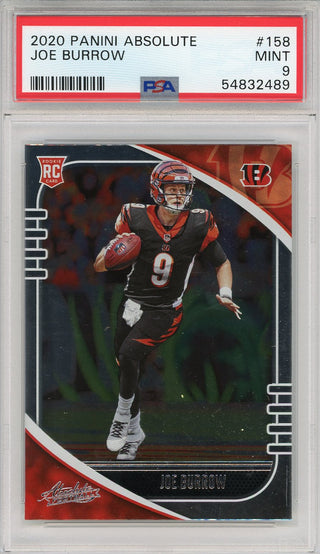 Joe Burrow 2020 Panini Absolute Rookie Card #158 (PSA)