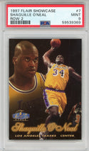 Shaquille O'Neal 1997 Flair Showcase Row 2 Card #7 (PSA Mint 9)