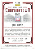 Jim Rice Etched in Cooperstown Panini 13/15