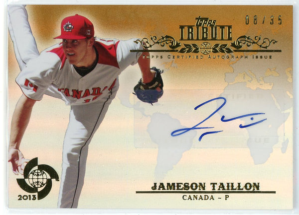 Jameson Taillon Autographed 2013 Topps Tribute WBC Refractor Card #WTA-JT
