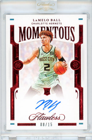 LaMelo Ball Autographed 2020-21 Panini Flawless Momentous Rookie Card #MOM-LMA