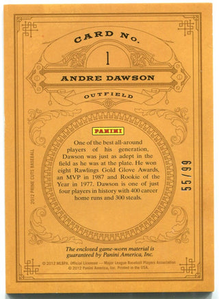 Andre Dawson Playoff Prime Cuts Jersey Card
