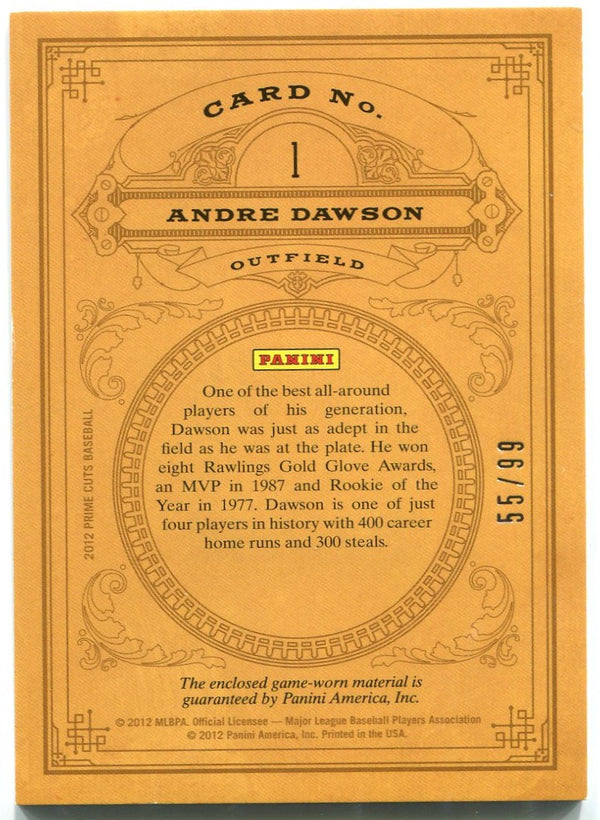 Andre Dawson Playoff Prime Cuts Jersey Card