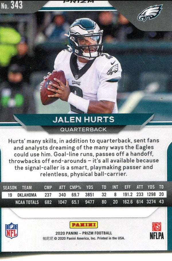 Jalen Hurts 2020 Panini Prizm Rookie Card