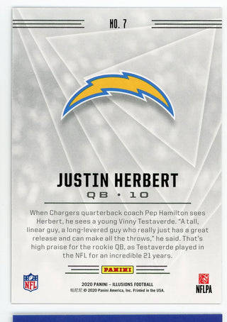 Justin Herbert 2020 Panini Illusions #7 RC