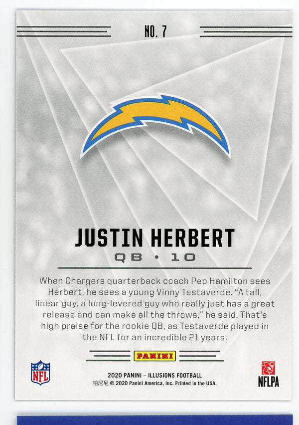 Justin Herbert 2020 Panini Illusions #7 RC