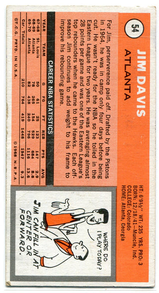 Jim Davis 1970-71 Topps Card #54