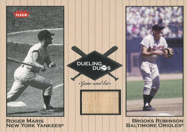 Roger Maris Brooks Robinson 2001 Fleer Bat Card