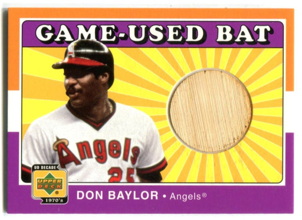 Don Baylor 2001 Upper Deck #BDB Jersey Card