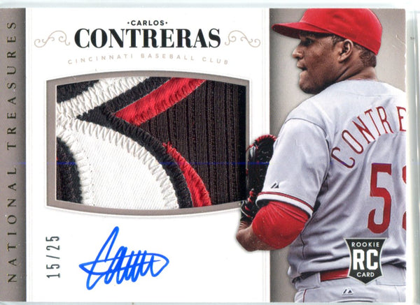 Carlos Contreras 2014 Panini National Treasures Game Worn/Autographed Card #15/25