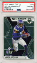 Justin Jefferson 2020 Panini Mosaic NFL Debut Rookie Card #270 (PSA Gem MT 10)