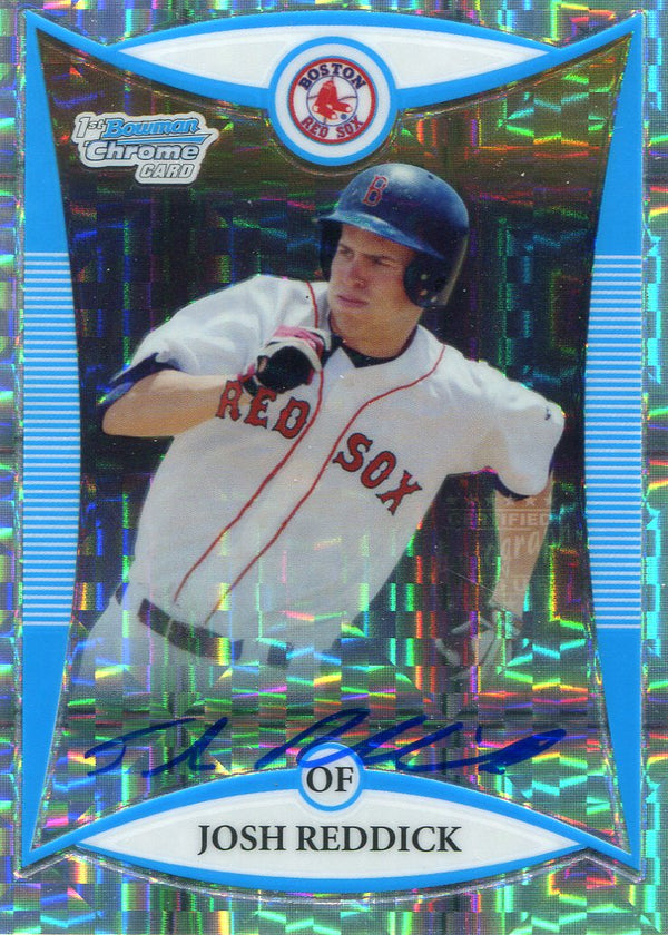 Josh Reddick Autographed 2008 1st Bowman Chrome Xfractor Rookie Card