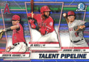 Jordyn Adams Jo Adell Jahmai Jones 2020 Bowman Chrome Card