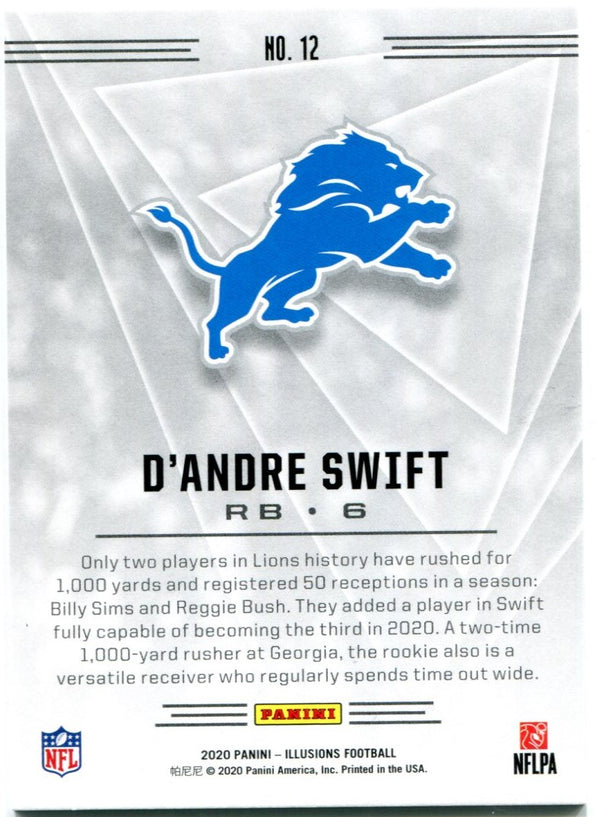 D'Andre Swift Panini Illusions Rookie Card 2020