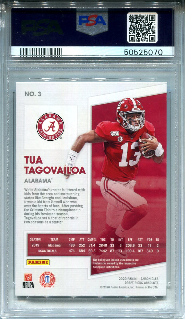 Tua Tagovailoa 2020 Panini Chronicles DP Absolute Rookie Card (PSA)