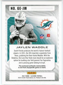 Jaylen Waddle 2021 Panini Illusions Great Expectations Rookie Patch Card #GE-jW