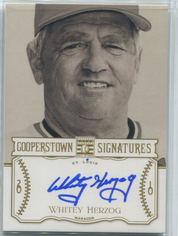 Whitey Herzog 2010 Panini Cooperstown Signatures #631
