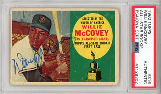 Willie McCovey Autographed 1960 Topps Card #316 (PSA)