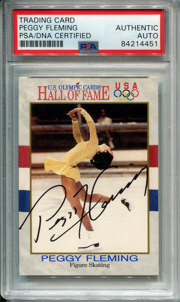 Peggy Fleming Autographed 1991 U.S. Olympic Hall of Fame Card (PSA)
