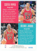 Michael Jordan & Scottie Pippen 1996 NBA Hoops Head 2 Head Card #HH2