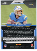 Justin Herbert 2020 Panini Chronicles Prizm Black Silver Prizm Rookie Card #PB-3