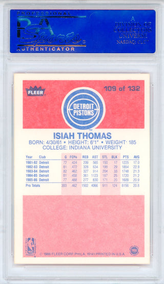Isiah Thomas 1986 Fleer Card #109 (PSA NM-MT 8)
