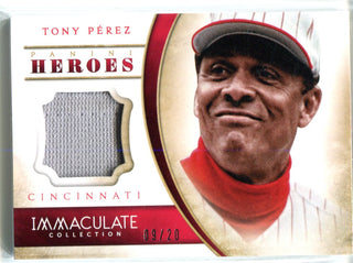 Tony Perez 2014 Immaculate Collection Game-Worn Material Unsigned Card #9/20