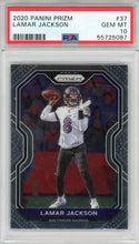 Lamar Jackson 2020 Panini Prizm Card #37 (PSA)