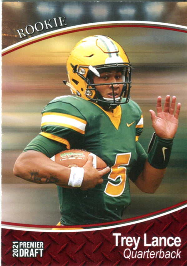Trey Lance 2021 Premier Draft Rookie Card