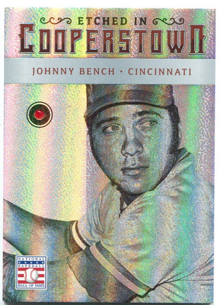 Johnny Bench Etched in Cooperstown 10/15