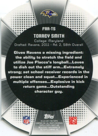 Torrey Smith 2011 Topps Finest Atomic Rookie Card