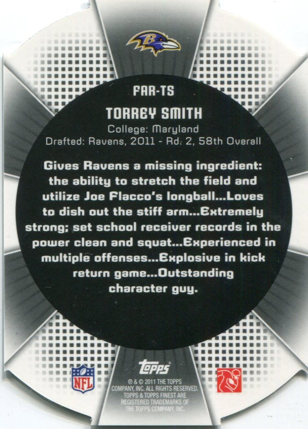 Torrey Smith 2011 Topps Finest Atomic Rookie Card