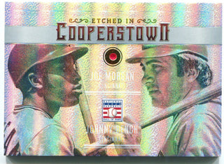 Joe Morgan Johnny Bench Etched in Cooperstown