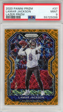 Lamar Jackson 2020 Panini Prizm Lazer Prizm Card #37 (PSA)