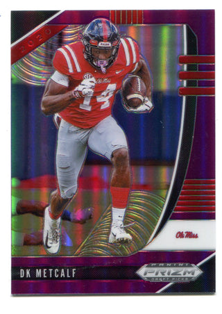 DK Metcalf 2020 Panini Prizm Draft Picks Purple Prizm Card