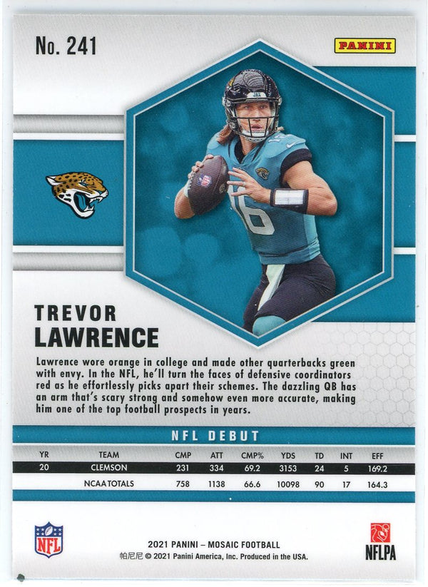 Trevor Lawrence 2021 Panini Mosaic NFL Debut Rookie Card #241