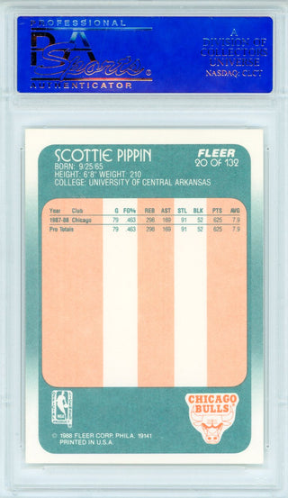 Scottie Pippen 1988 Fleer Card #20 (PSA Mint 9)