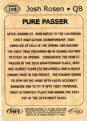 Josh Rosen 2018 Sage Aspire Rookie Card