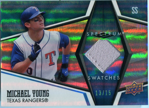 Michael Young 2008 Upper Deck Spectra Jersey #SSMY Swatches Card /15