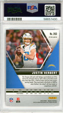 Justin Herbert 2020 Panini Mosaic Camo Pink Prizm Rookie Card #263 (PSA Gem MT 10)