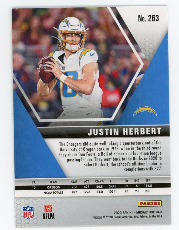 Justin Herbert 2020 Panini Mosaic #263 RC