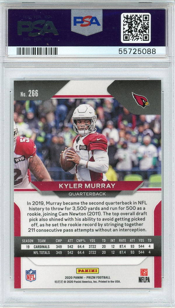 Kyler Murray 2020 Panini Prizm Card #266 (PSA)