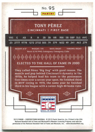 Tony Perez 07/10 Cooperstown Panini